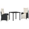 vidaXL Garden Dining Set with Cushion 5 pcs Light Grey Poly Rattan