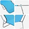 vidaXL Folding Sun Loungers 2 pcs Steel and Fabric Blue