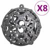 vidaXL 111 Piece Christmas Bauble Set White and Grey Polystyrene