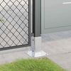 vidaXL Post Bases Square 4 pcs Silver 71x71 mm Galvanised Steel