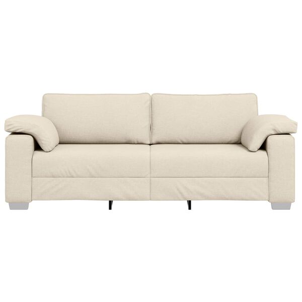 vidaXL Sofa Beige 219 x 77 x 82 cm Linen