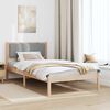 vidaXL Bed Frame with Upholstered Headboard Light Grey 100 x 200 cm