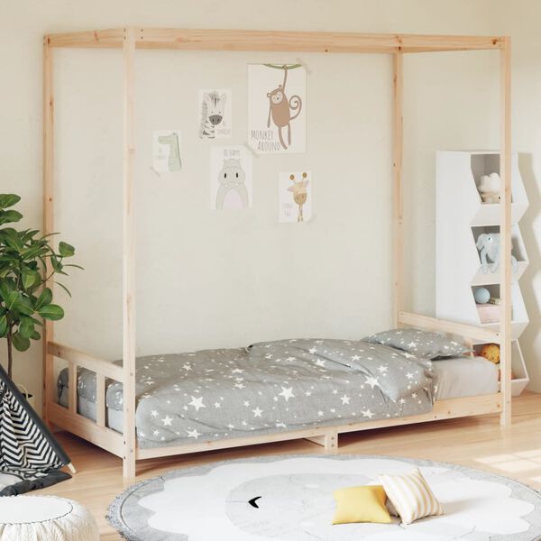 vidaXL Kids Bed Frame 90x190 cm Solid Wood Pine