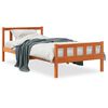 vidaXL Bed Frame without Mattress Wax Brown 75x190 cm Solid Wood Pine