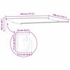 vidaXL Awning Retractable White 450 x 300 x 165 cm Polyester and Metal