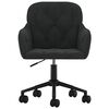 vidaXL Dining Chair with Wheel 2 pcs Black 55 x 59.5 x 77 cm Velvet