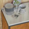vidaXL Kitchen Storage Set with Shelf with Storage 3 pcs Rusty Steel