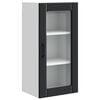 vidaXL Wall Glass Cabinet PORTO Black 40 x 31 x 80 cm Engineered Wood