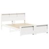 vidaXL Bed Frame with Headboard White 140 x 200 cm Engineered Wood