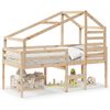 vidaXL High Sleeper Bed without Mattress 90x190 cm Single Solid Wood Pine