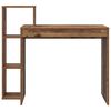vidaXL Desk with Shelf Old wood 100 x 40 x 90 cm Engineered wood