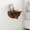 vidaXL Wall Shelf Smoked Oak 38 x 19 x 19 cm Engineered Wood