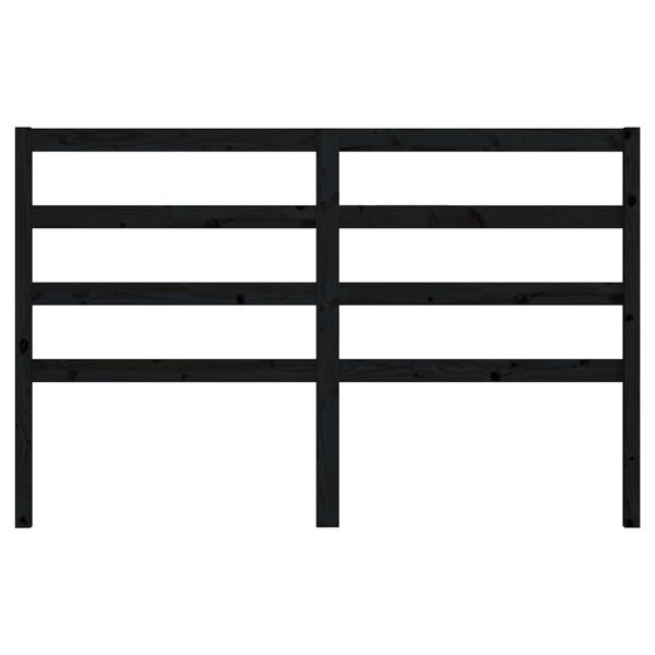vidaXL Bed Headboard Black 166x4x100 cm Solid Wood Pine