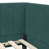 vidaXL Corner Bed Frame Dark Green 80 cm x 200 cm Velvet