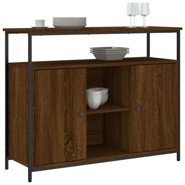 vidaXL Sideboard Brown Oak 100x35x80 cm Engineered Wood