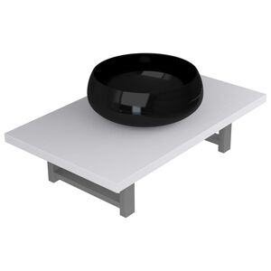 vidaXL Two Piece Bathroom Furniture Set Ceramic White