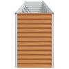 vidaXL Garden Raised Bed Light Brown 485 x 50 x 68 cm Galvanised Steel
