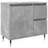 vidaXL 3 Piece Bathroom Furniture Set Concrete Grey Engineered Wood