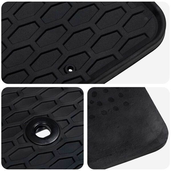 vidaXL Car Mat 2 pcs Black Rubber