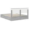 vidaXL Storage Bed Grey Sonoma 160 x 200 cm Engineered Wood