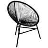 vidaXL Garden Moon Chair Poly Rattan Black