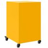 vidaXL Bedside Cabinet Mustard Yellow 36x39x59 cm Steel