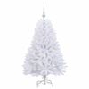 vidaXL Artificial Hinged Christmas Tree White 120 cm PVC and Steel