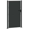 vidaXL Garden Gate with Lock Black 100 x 200 cm Powder-coated steel