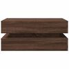 vidaXL Coffee Table with LED Lights Brown Oak 90x50x40 cm