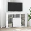 vidaXL Corner LED TV Cabinet Wall-mounted High gloss White 100x40x68cm
