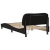 vidaXL Bed Frame with LED without Mattress "Hvar" Black 100x200 cm