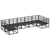 vidaXL Garden Sofa Set Black Aluminium