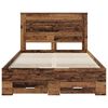 vidaXL Bed Frame with Drawer with Headboard Manual Engineered Wood