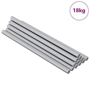 vidaXL Threaded Rod 900 pcs Silver Steel
