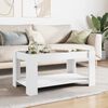 vidaXL Coffee Table with LED White 93x53x45 cm Engineered Wood
