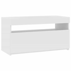 vidaXL TV Cabinet with LED Lights White 75x35x40 cm