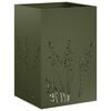 vidaXL Garden Planter Olive Green 50 x 50 x 75 cm Cold-rolled Steel