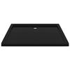 vidaXL Rectangular ABS Shower Base Tray Black 80x90 cm
