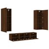 vidaXL 5 Piece TV Wall Units Brown Oak Engineered Wood