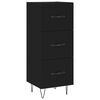 vidaXL Highboard Black 34.5x34x180 cm Engineered Wood