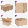 vidaXL Folding Box 50 pcs Natural 20 x 15 x 10 cm Cardboard