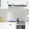 vidaXL Kitchen Backsplash Transparent 120 x 50 x 0.6 cm Tempered Glass