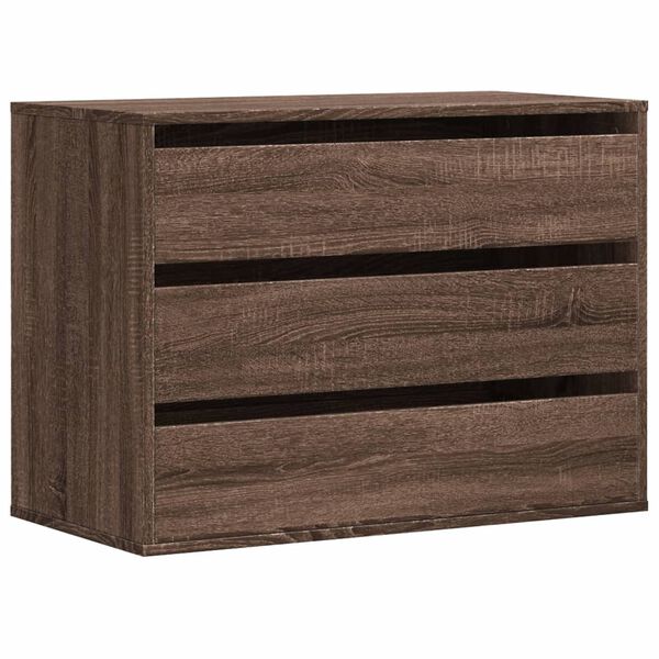 vidaXL Corner Chest of Drawers Brown Oak 80x41x58 cm Engineered Wood