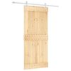 vidaXL Sliding Door with Hardware Set 90x210 cm Solid Wood Pine