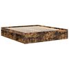 vidaXL Bed Frame without Mattress Smoked Oak 200x200 cm