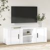 vidaXL TV Cabinet High Gloss White 100x31.5x35 cm Engineered Wood