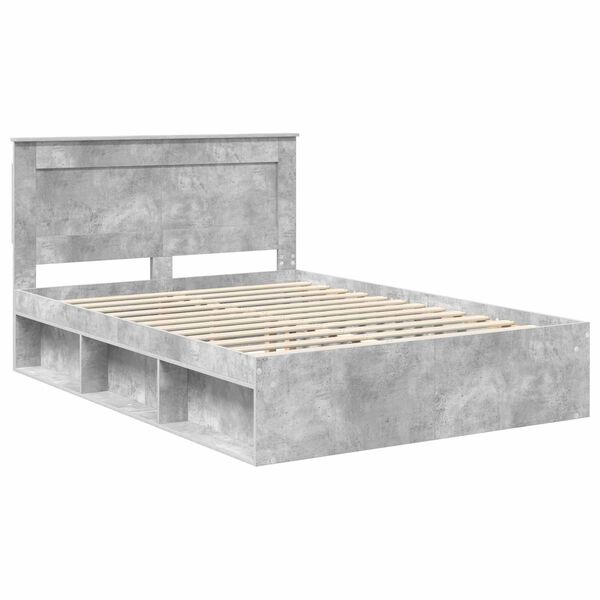 vidaXL Bed Frame with Headboard Concerte 140 x 190 cm Solid Pine Wood