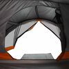 vidaXL Camping Tent Cabin 4-Person Grey and Orange Waterproof