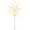 vidaXL LED White Birch Tree Warm White 96 LEDs 180 cm