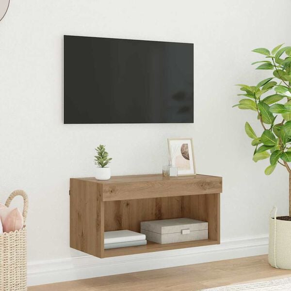 vidaXL TV Cabinet Artisan Oak 60 x 30 x 30 cm Engineered Wood